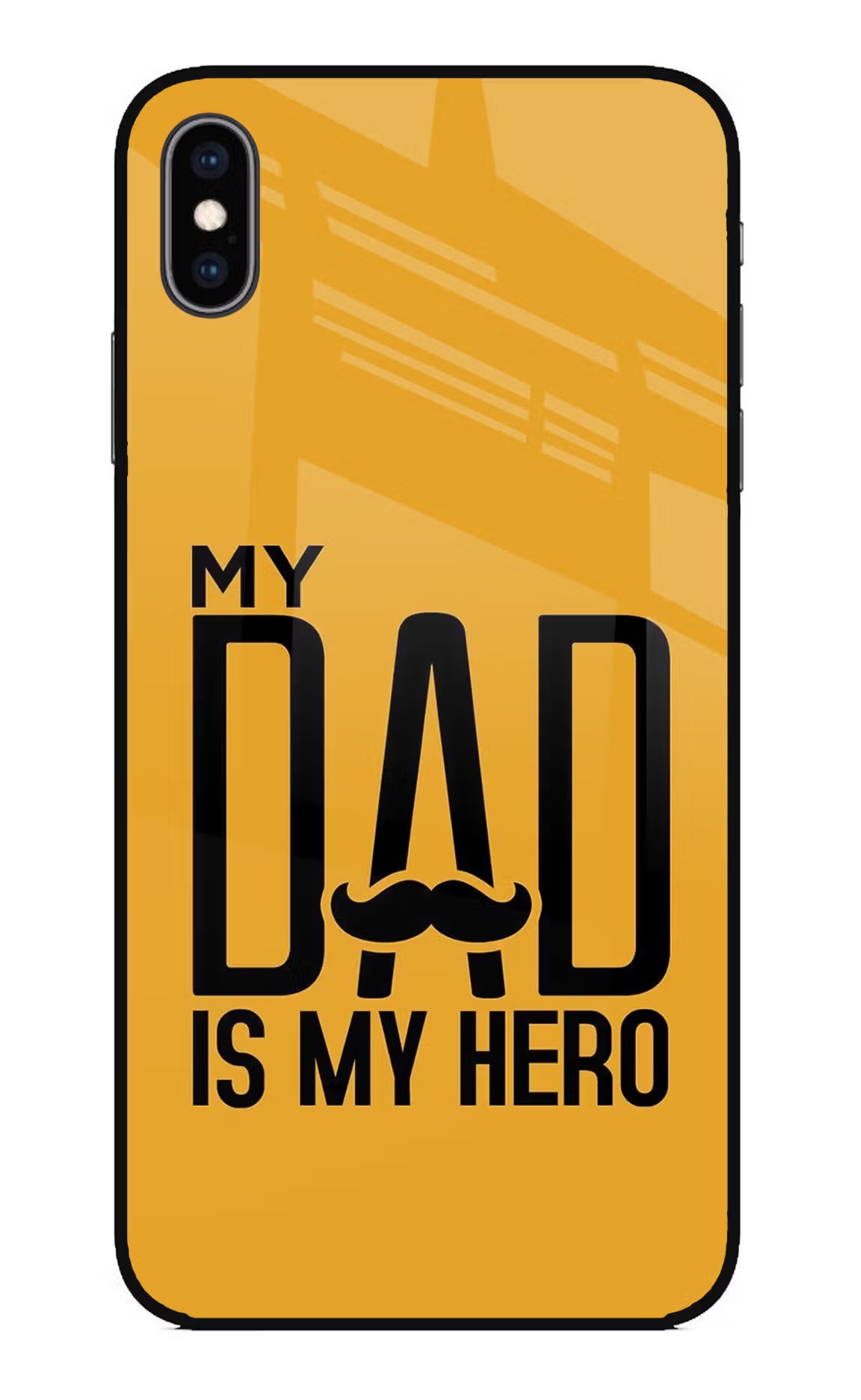 My Dad Is My Hero iPhone XS Max Glass Case Back Cover by Casekaro