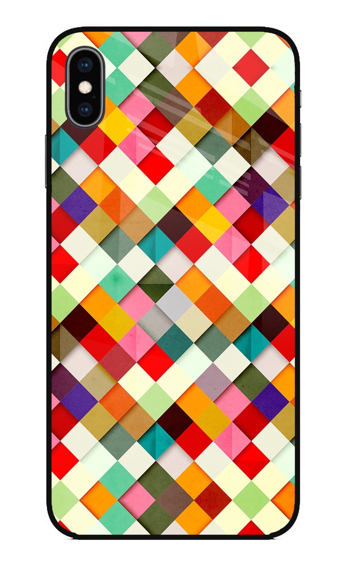 Geometric Abstract Colorful iPhone XS Max Back Cover