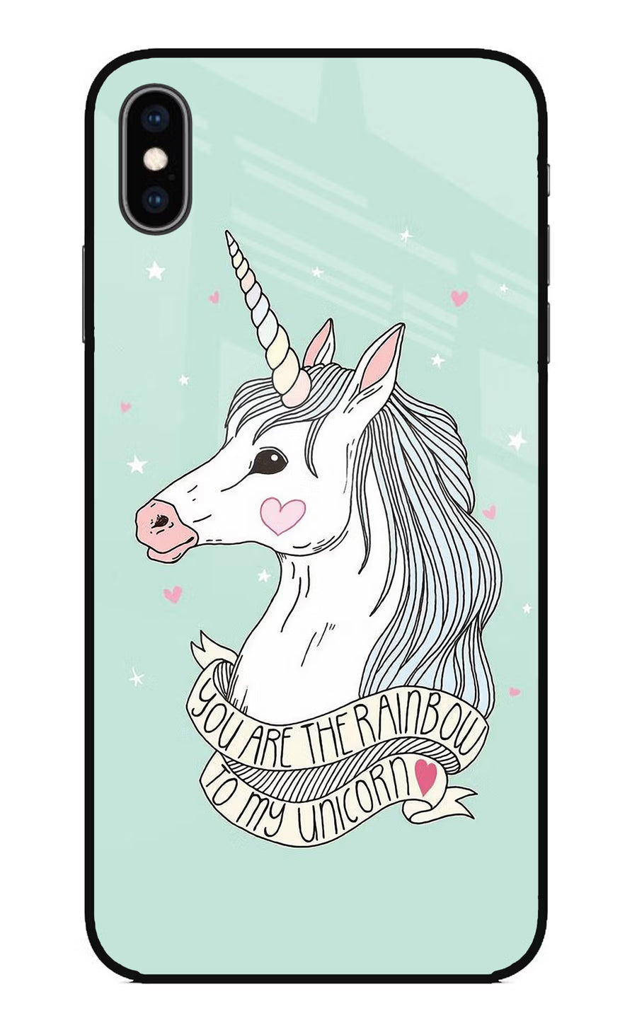Unicorn Wallpaper iPhone XS Max Back Cover, Glass case