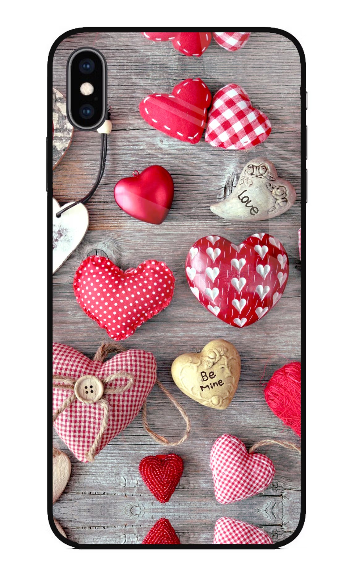 Love Wallpaper iPhone XS Max Glass Case Back Cover by Casekaro