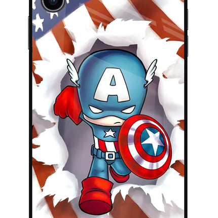 Captain America iPhone XS Max Glass Case