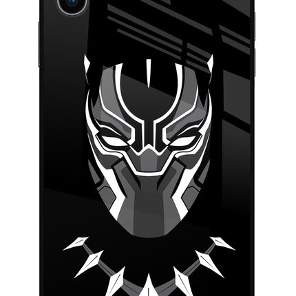 Black Panther iPhone XS Max Glass Case Back Cover by Casekaro