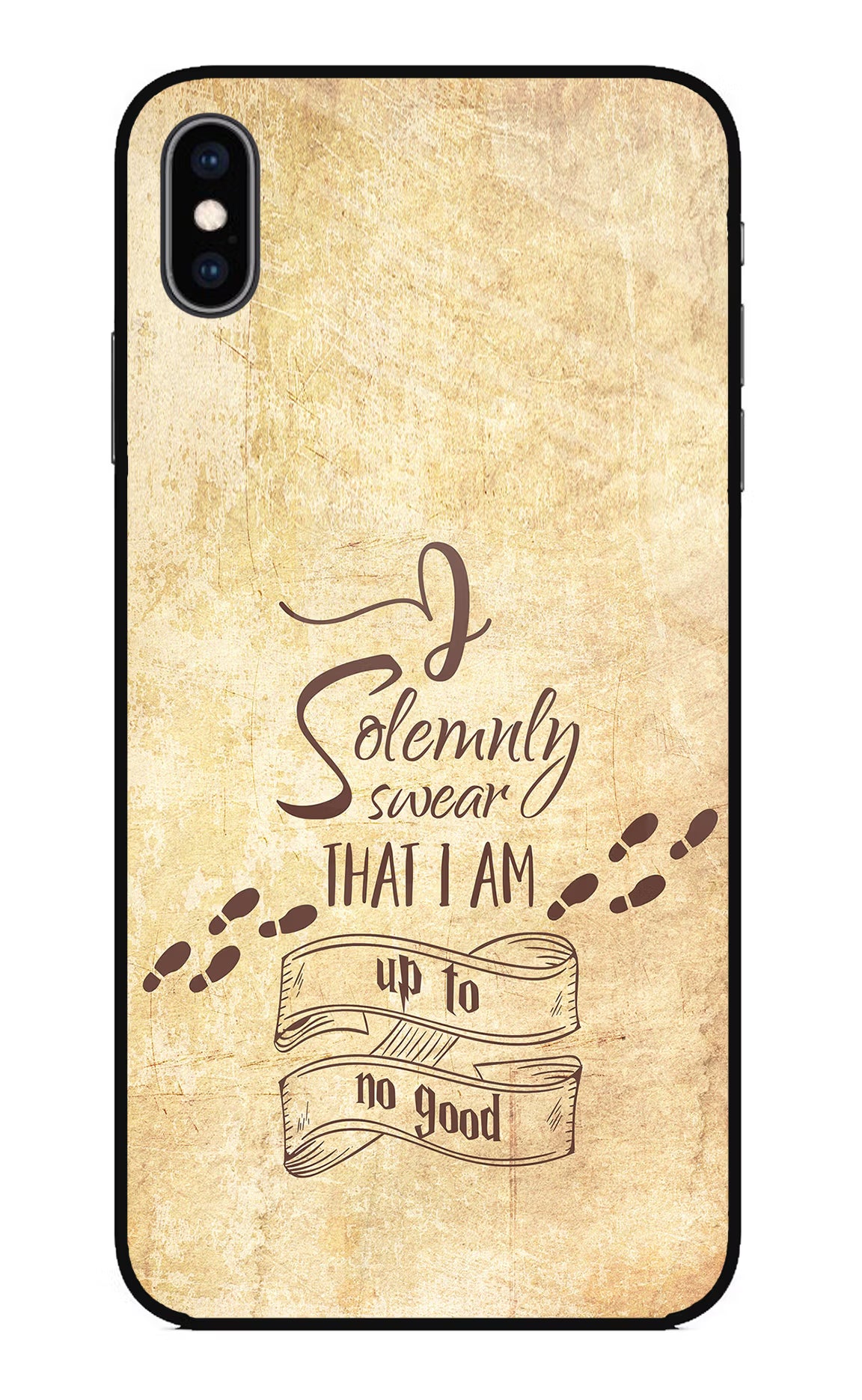 I Solemnly swear that i up to no good iPhone XS Max Glass Case Back Cover by Casekaro