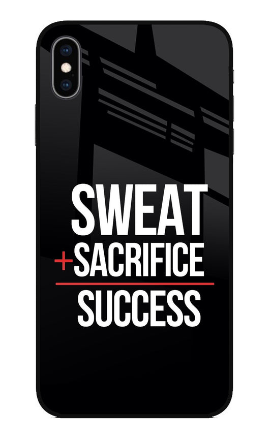 Sweat Sacrifice Success iPhone XS Max Glass Case