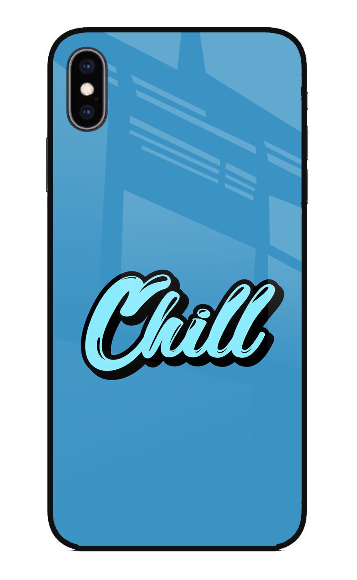Chill iPhone XS Max Glass Case Back Cover by Casekaro