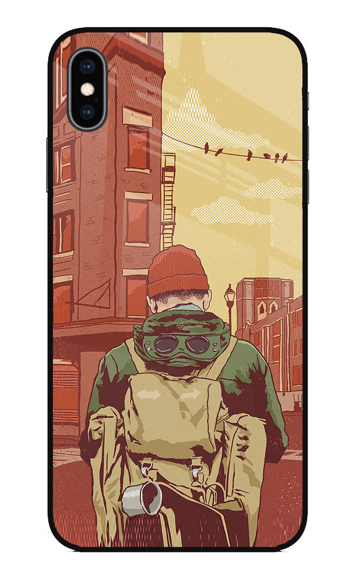 Adventurous iPhone XS Max Glass Case Back Cover by Casekaro