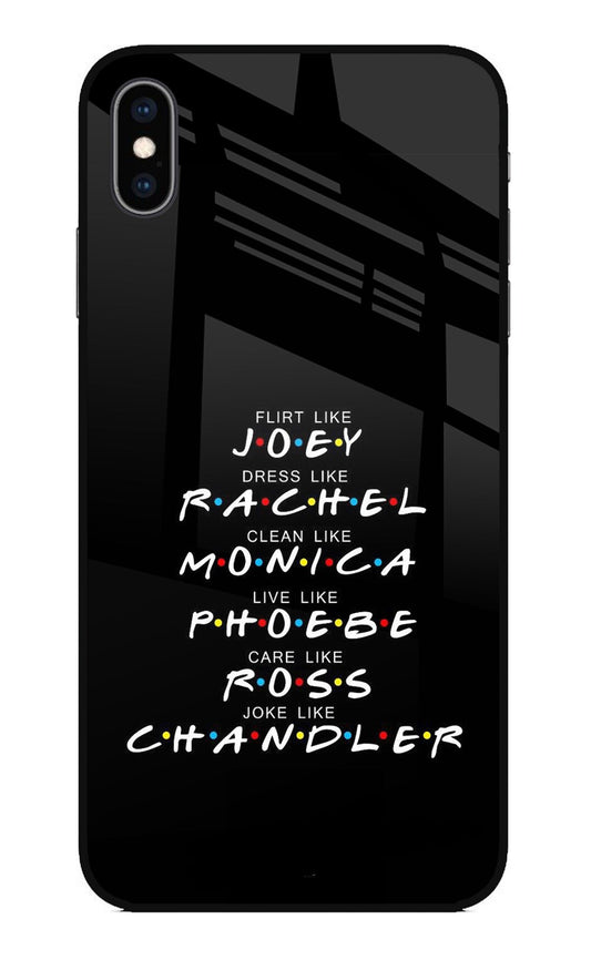 FRIENDS Character iPhone XS Max Glass Case