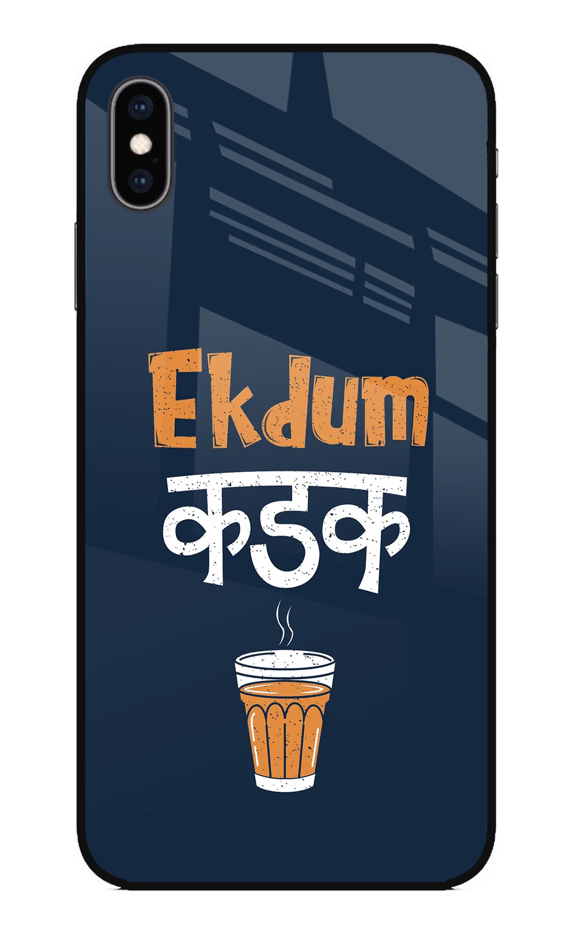 Ekdum Kadak Chai iPhone XS Max Glass Case Back Cover by Casekaro