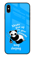 Keep Sleeping iPhone XS Max Glass Case Back Cover by Casekaro