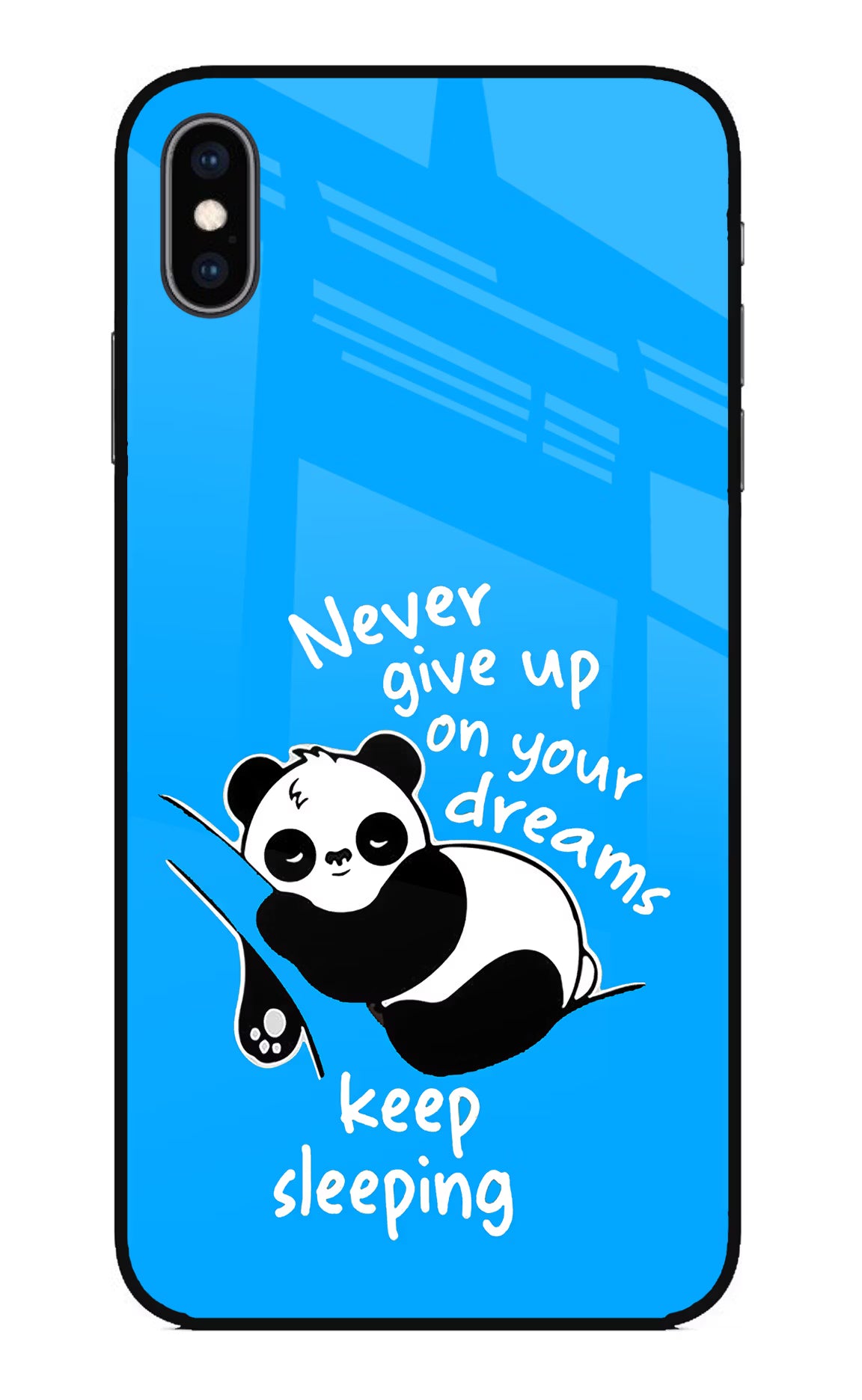 Keep Sleeping iPhone XS Max Glass Case Back Cover by Casekaro