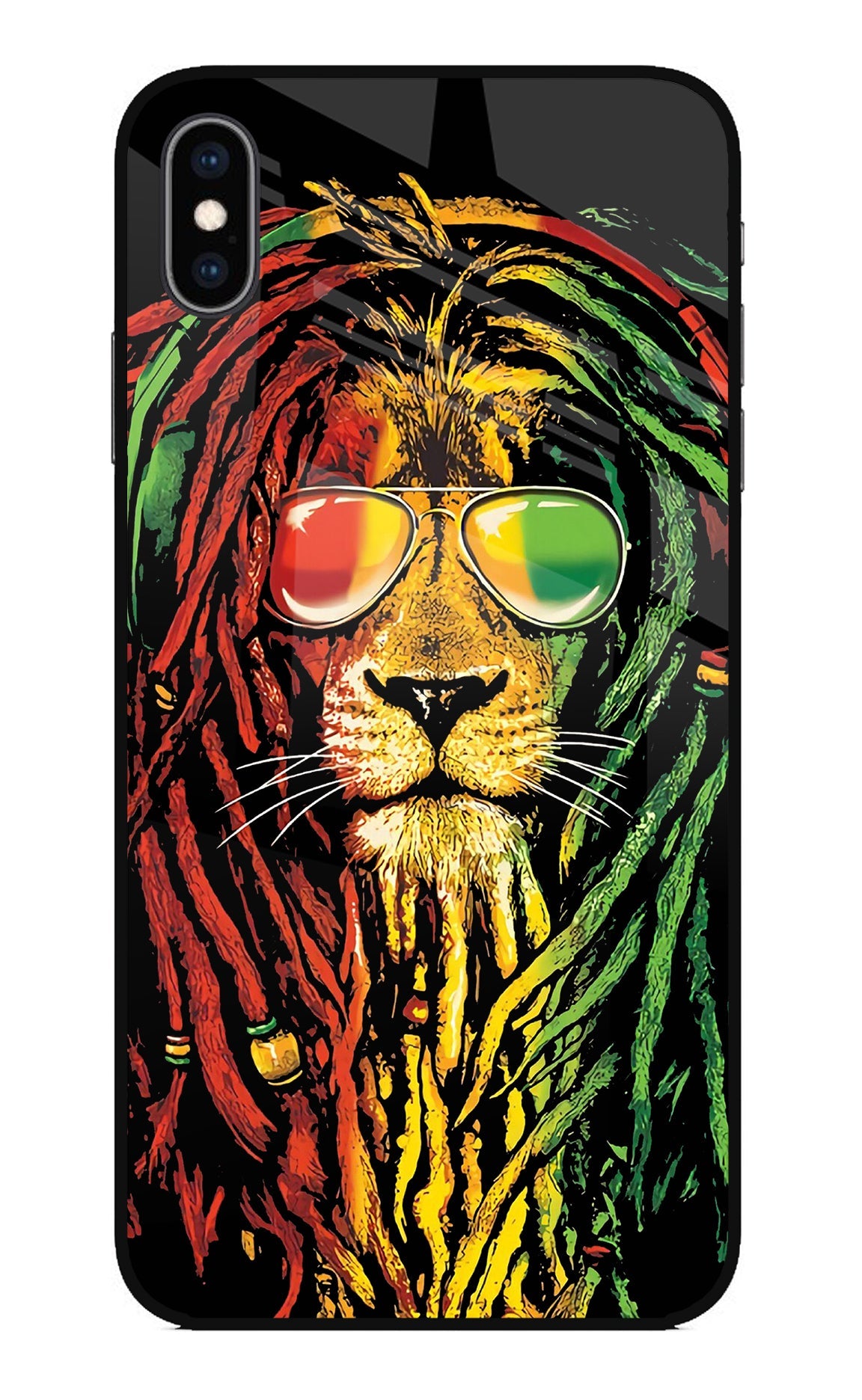 Rasta Lion iPhone XS Max Glass Case