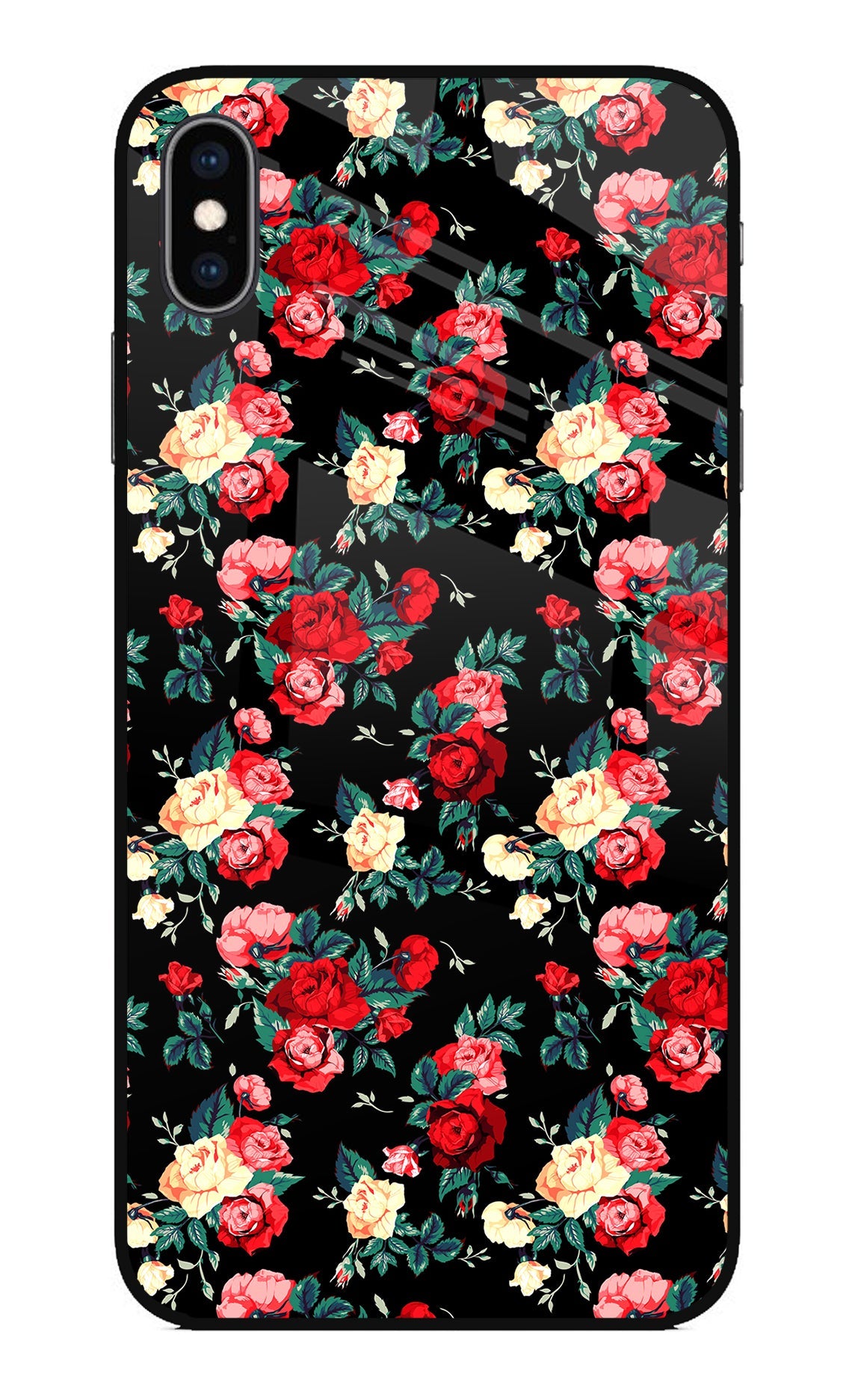 Rose Pattern iPhone XS Max Back Cover