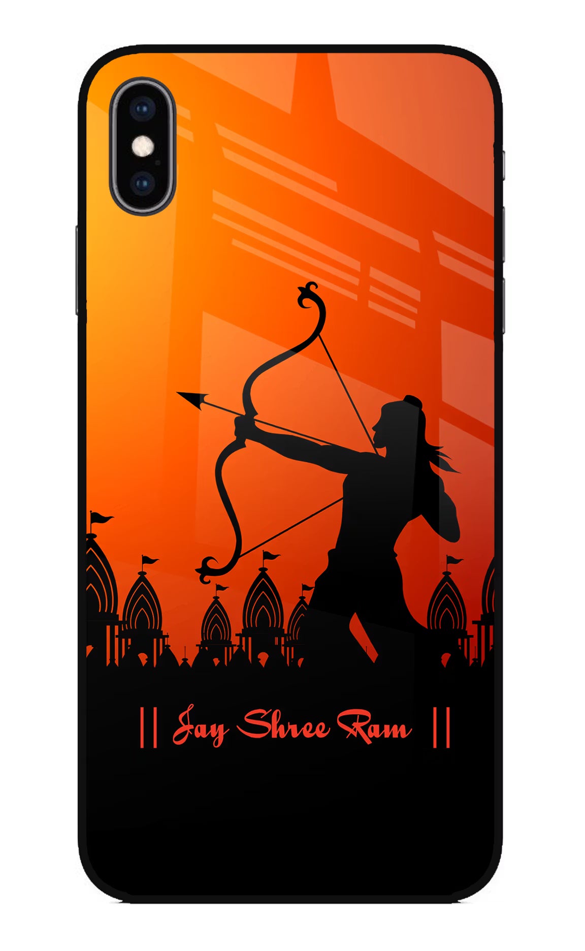 Lord Ram - 4 iPhone XS Max Glass Case Back Cover by Casekaro