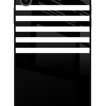 Black and White Print iPhone XS Max Glass Case