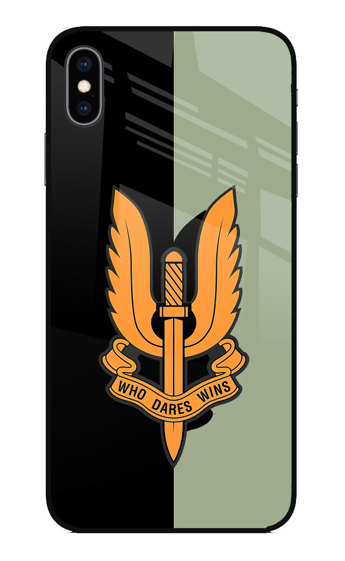 Balidan Logo iPhone XS Max Glass Case Back Cover by Casekaro