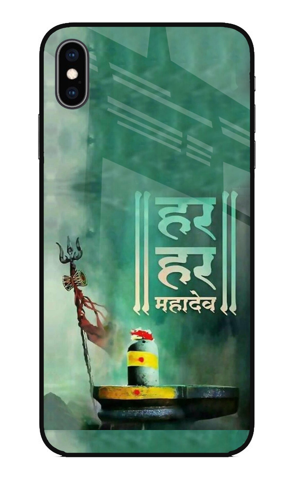 Har Har Mahadev Shivling iPhone XS Max Glass Case