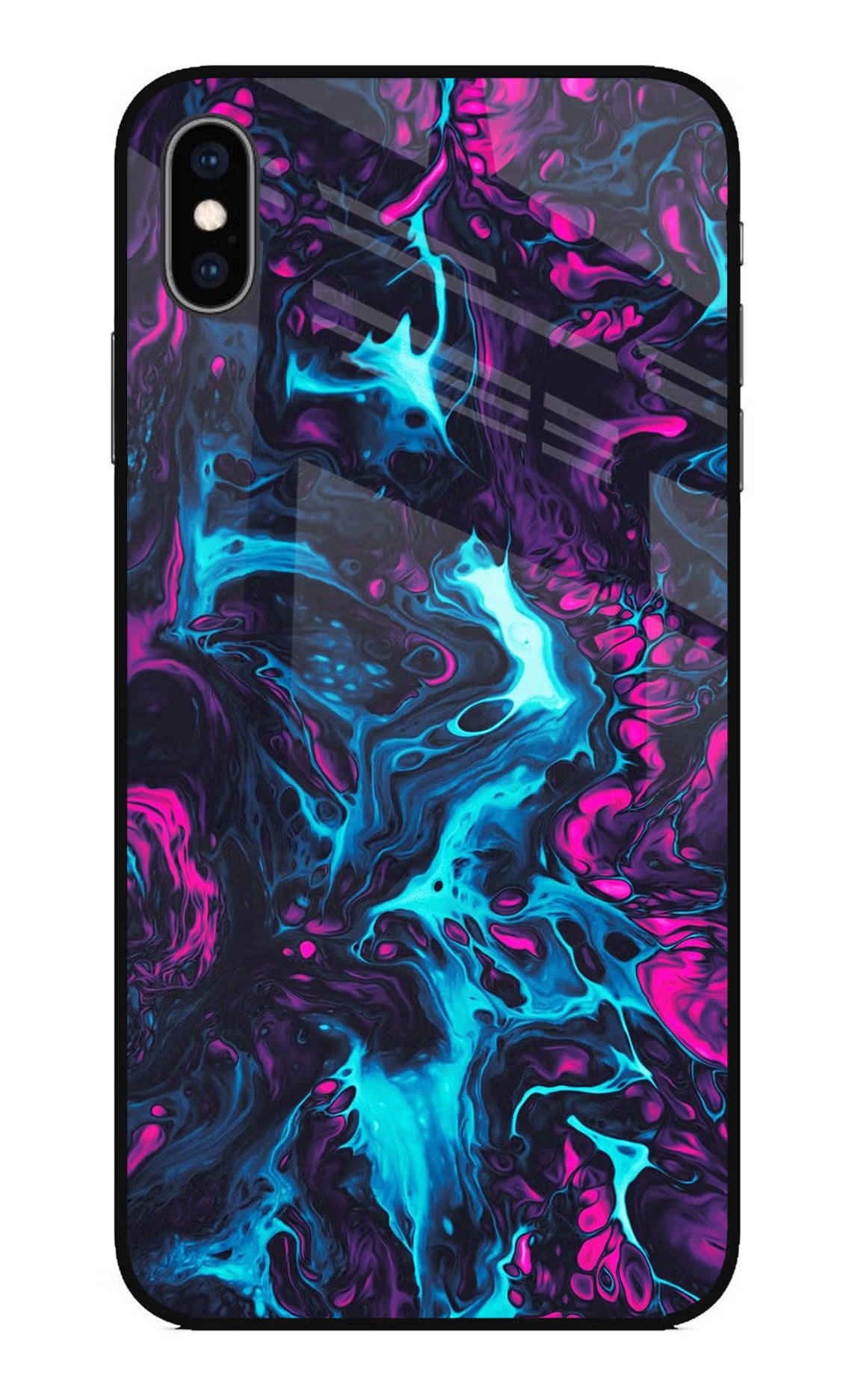 Abstract iPhone XS Max Glass Case Back Cover by Casekaro