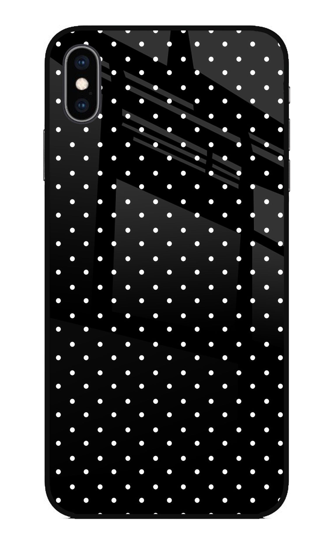 White Dots iPhone XS Max Glass Case