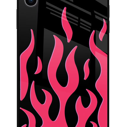 Fire Flames iPhone XS Max Glass Case Back Cover by Casekaro