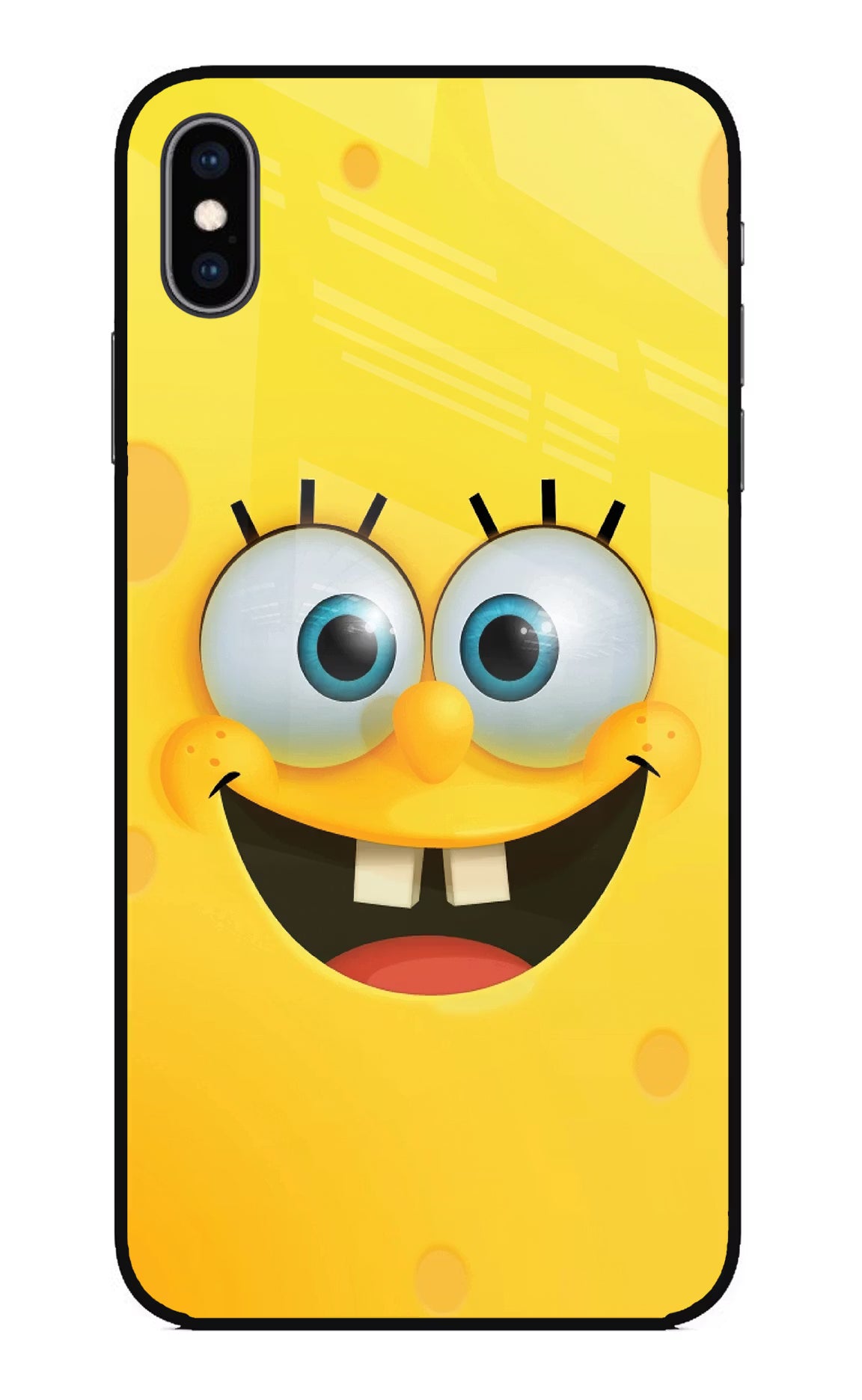 Sponge 1 iPhone XS Max Glass Case Back Cover by Casekaro