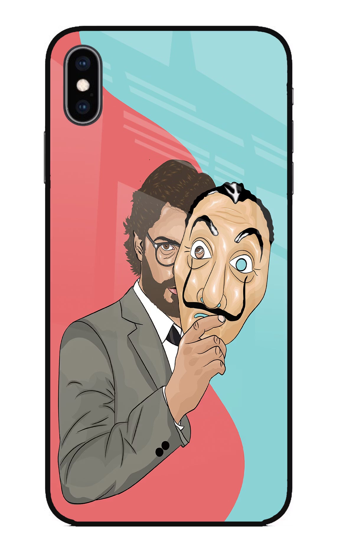 Professor iPhone XS Max Glass Case Back Cover by Casekaro