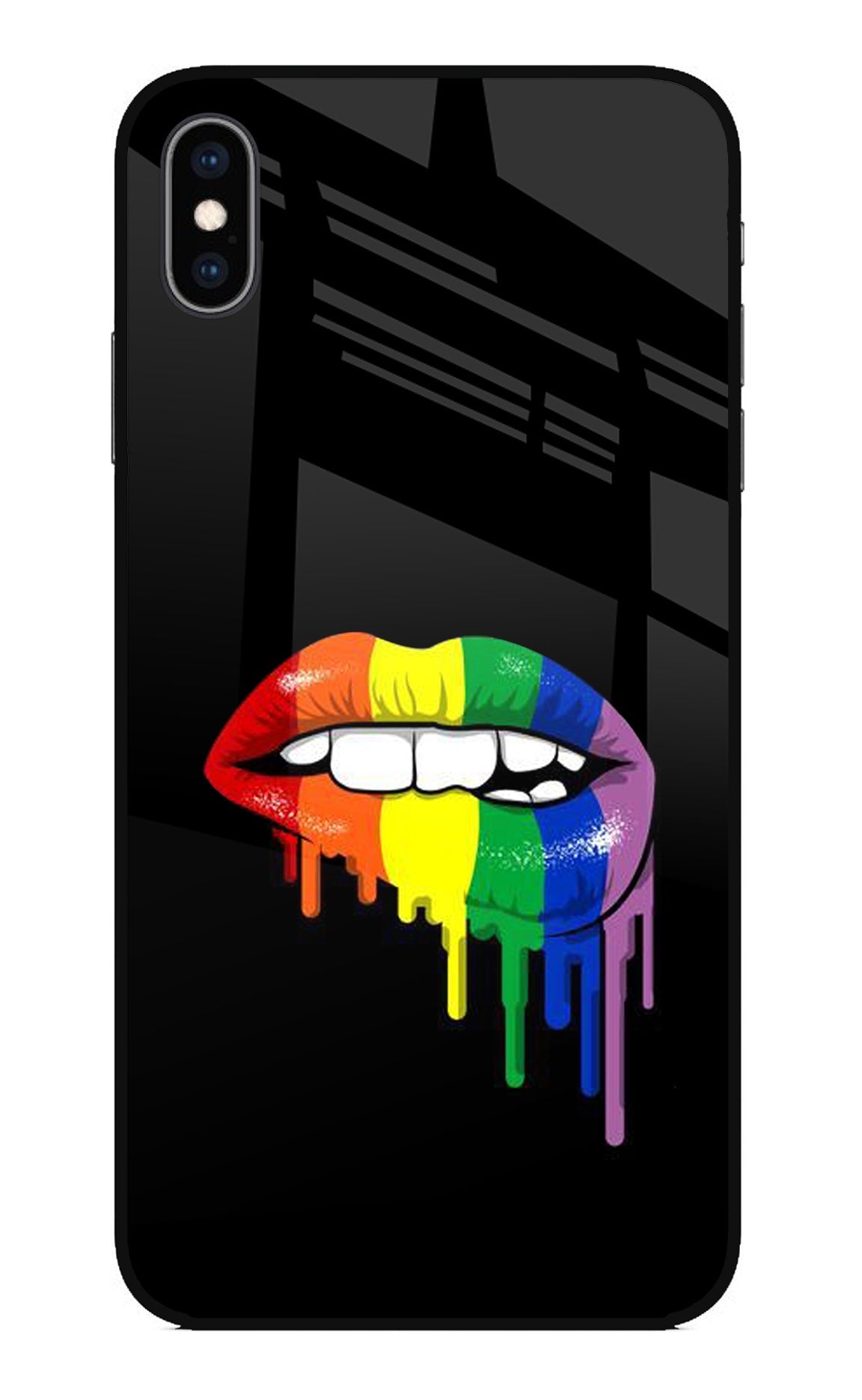Lips Biting iPhone XS Max Glass Case