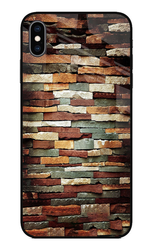 Bricks Pattern iPhone XS Max Glass Case