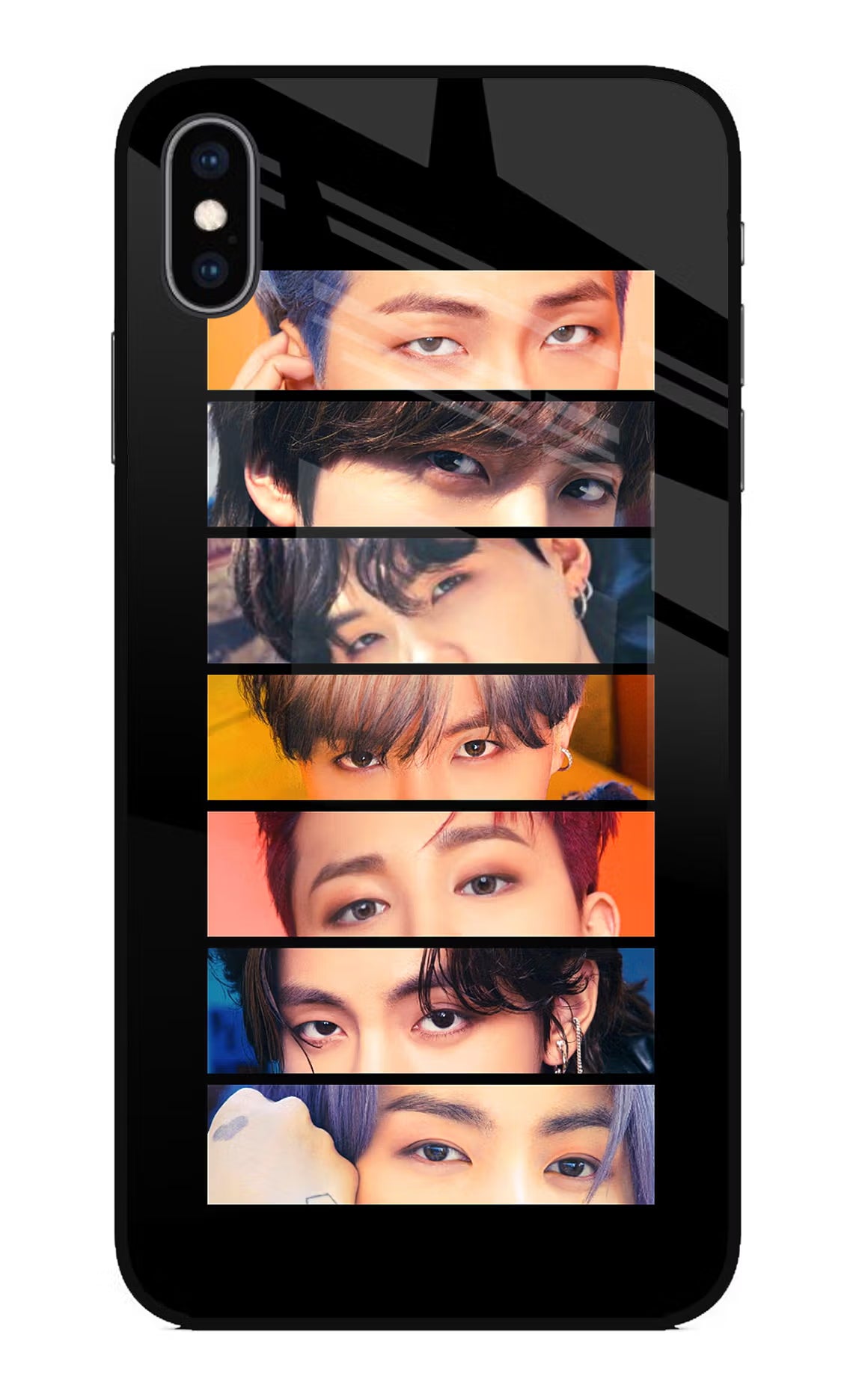 BTS Eyes iPhone XS Max Glass Case Back Cover by Casekaro