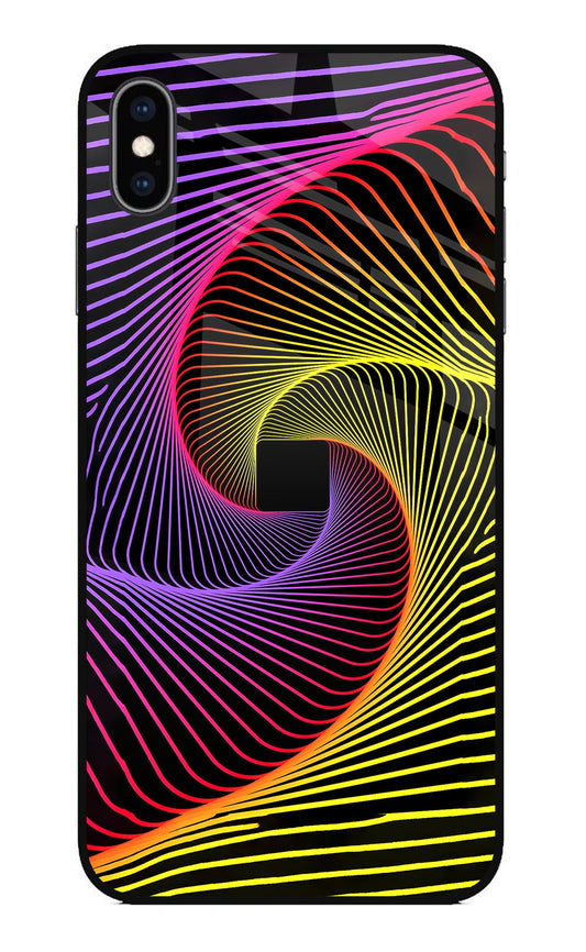 Colorful Strings iPhone XS Max Glass Case