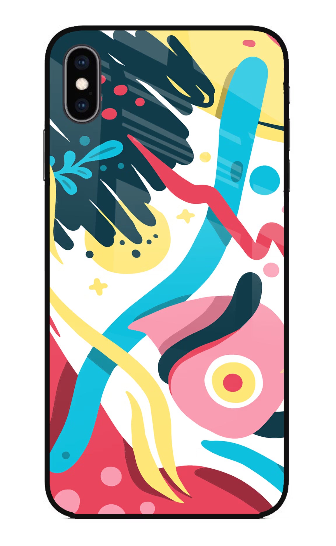 Trippy iPhone XS Max Glass Case Back Cover by Casekaro