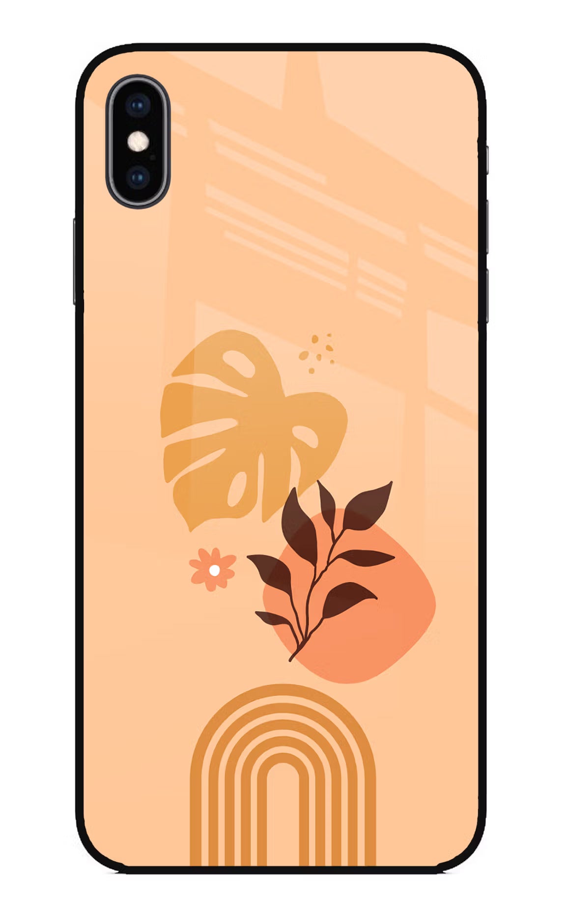 Bohemian Art iPhone XS Max Glass Case Back Cover by Casekaro