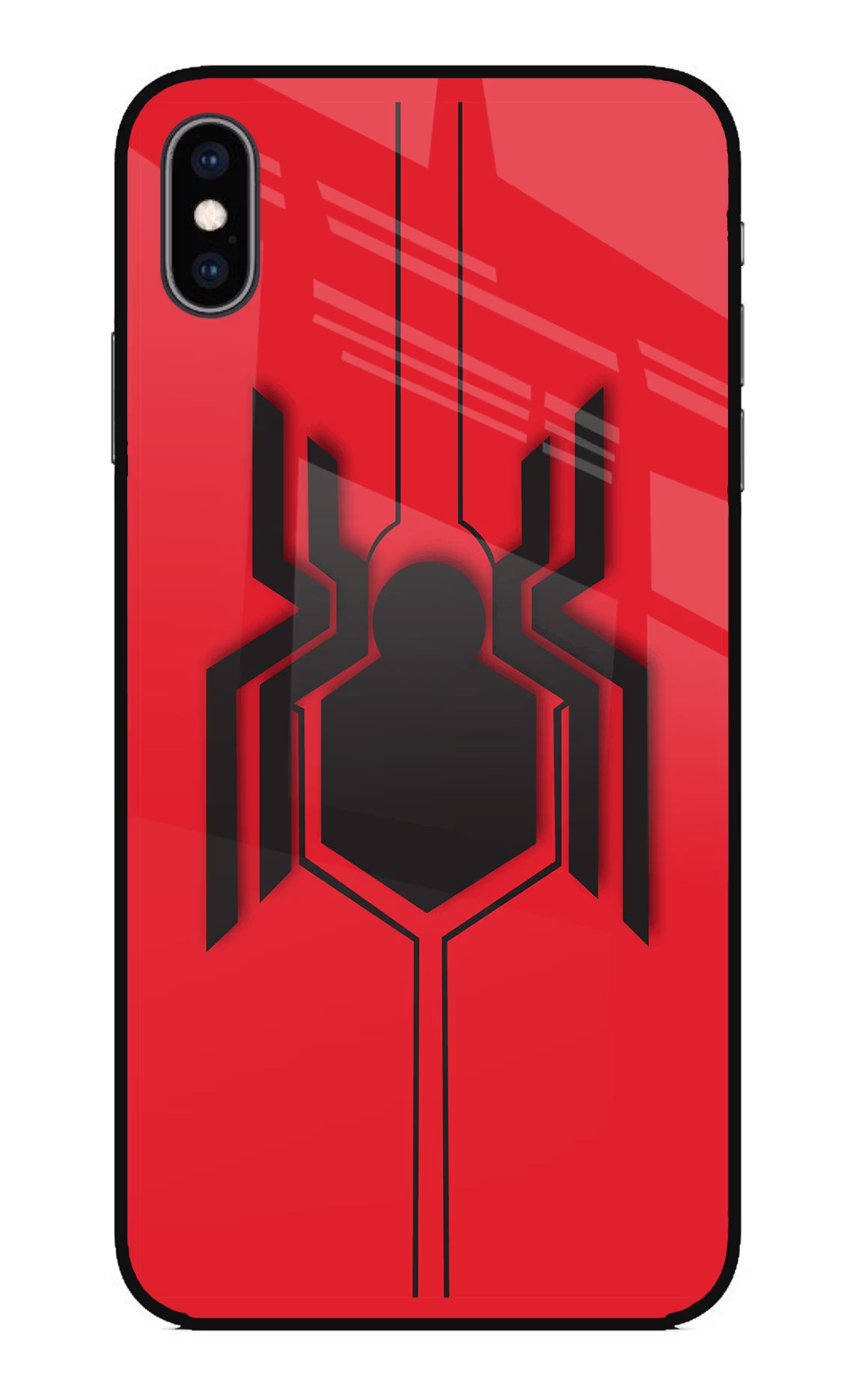 Spider iPhone XS Max Glass Case Back Cover by Casekaro