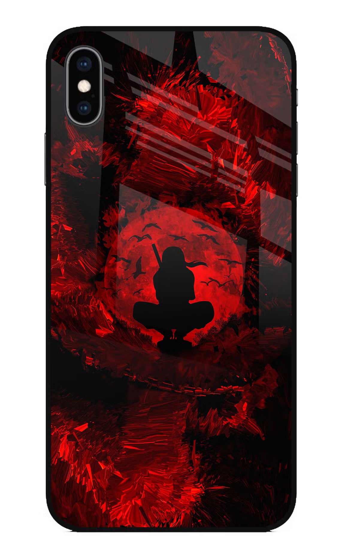 Itachi Uchiha iPhone XS Max Glass Case Back Cover by Casekaro