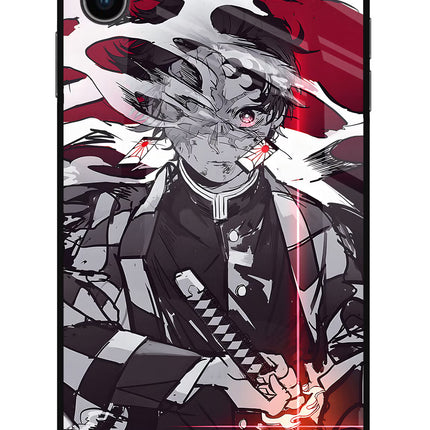 Demon Slayer iPhone XS Max Glass Case Back Cover by Casekaro