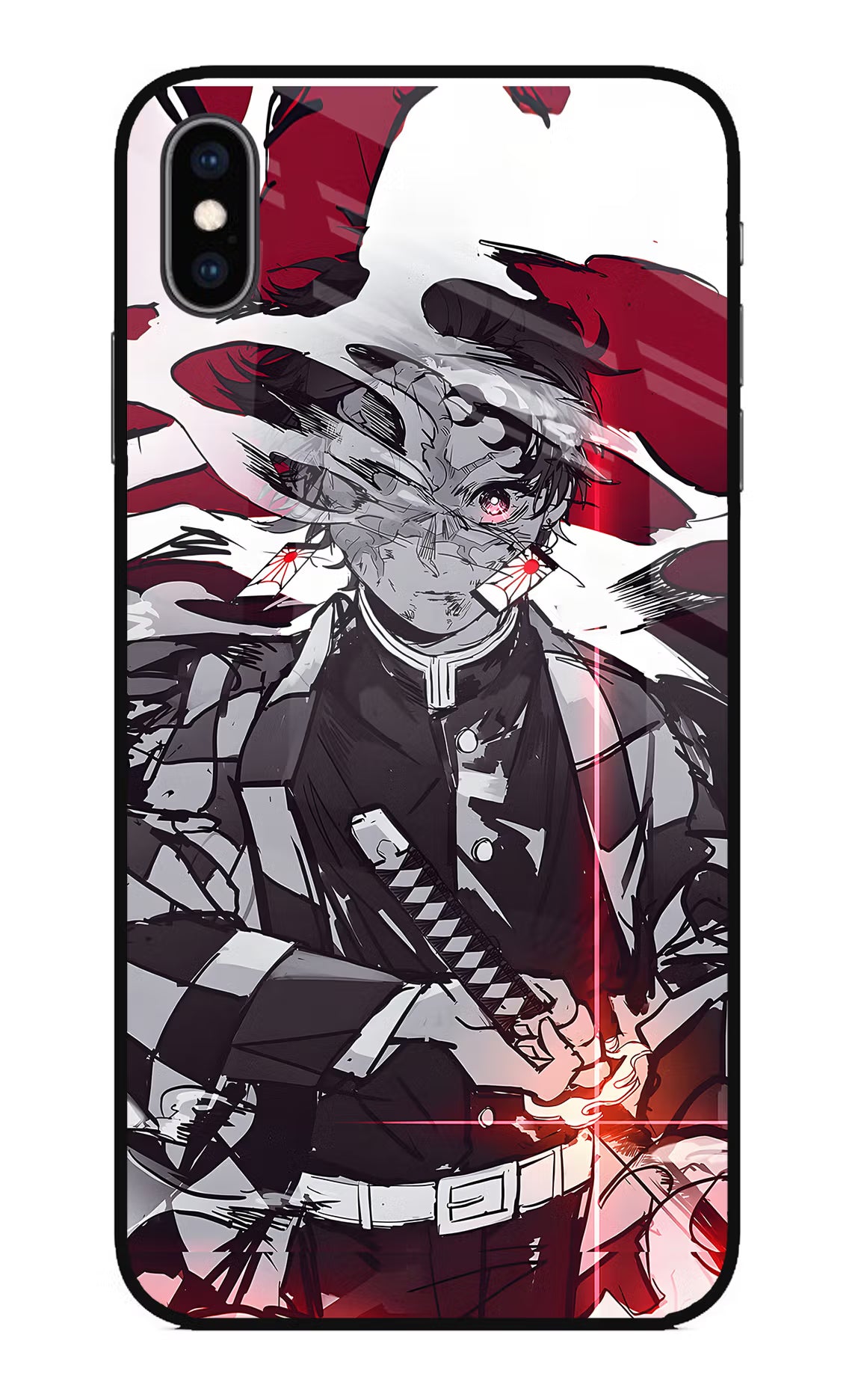 Demon Slayer iPhone XS Max Glass Case Back Cover by Casekaro