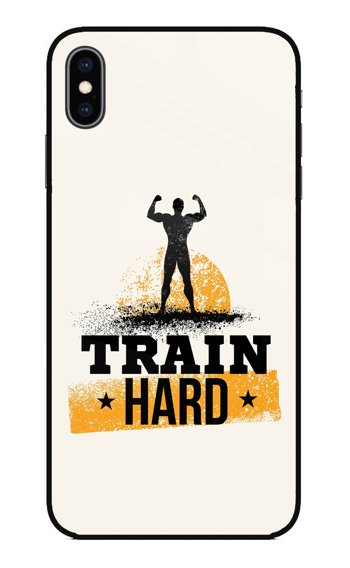 Train Hard iPhone XS Max Glass Case