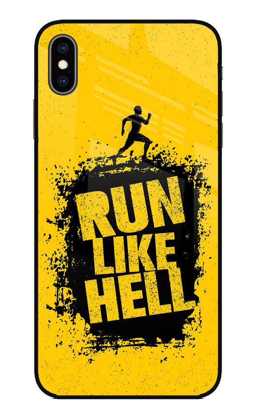 Run Like Hell iPhone XS Max Glass Case