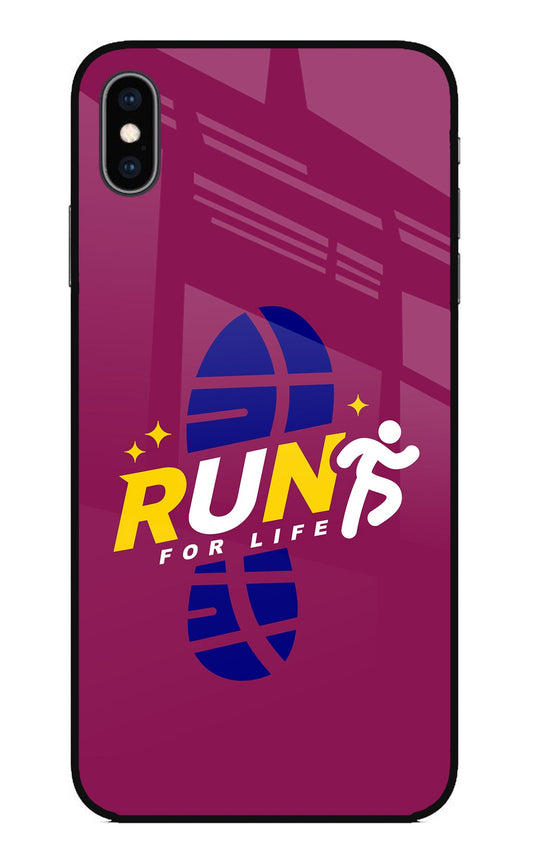 Run for Life iPhone XS Max Glass Case