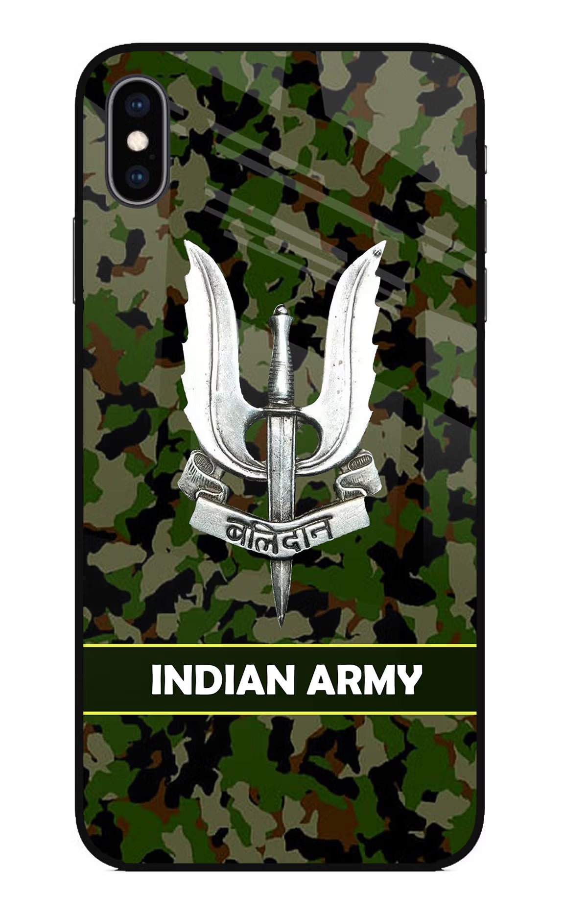 Balidan Indian Logo iPhone XS Max Glass Case Back Cover by Casekaro
