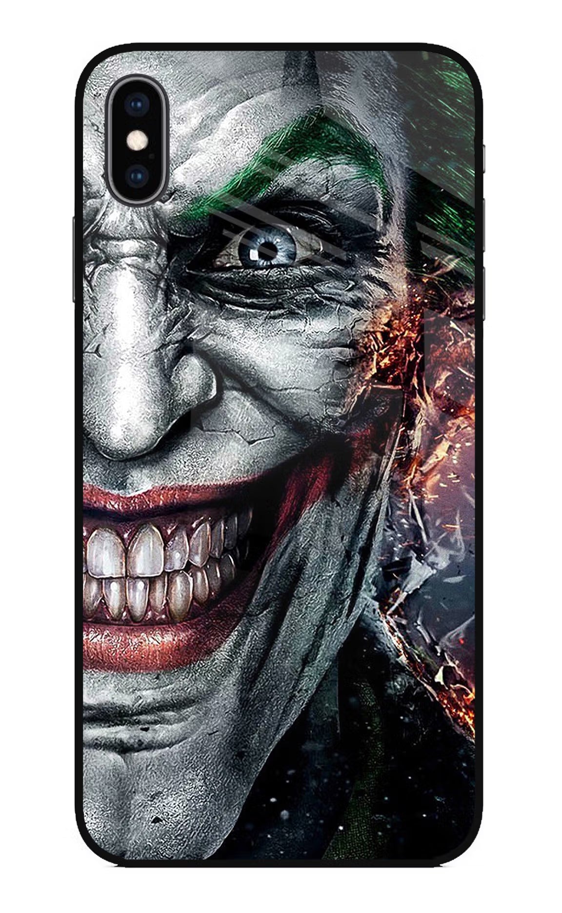 Joker Cam iPhone XS Max Glass Case Back Cover by Casekaro