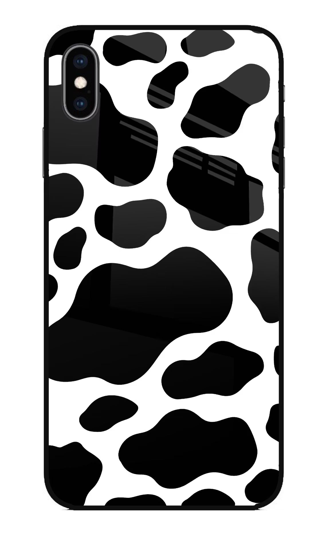 Cow Spots iPhone XS Max Glass Case Back Cover by Casekaro