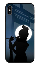Shri Krishna Silhouette iPhone XS Max Glass Case
