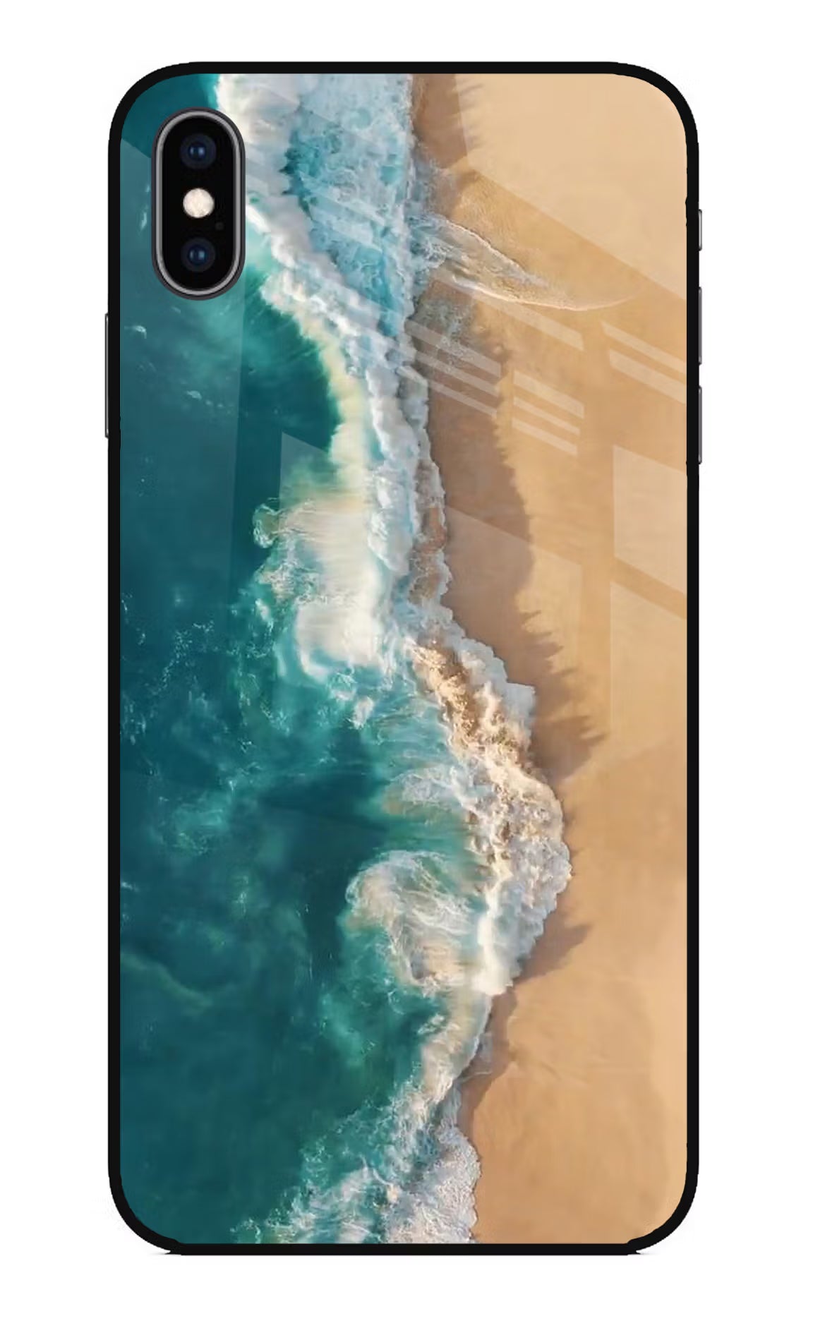 Ocean Beach iPhone XS Max Glass Case Back Cover by Casekaro
