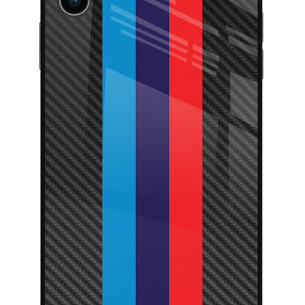 BMW Stripes Pattern iPhone XS Max Glass Case
