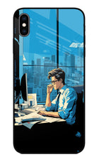 Focused Hustler (AI Generated) iPhone XS Max Glass Case