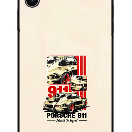 Classic Porsche 911 iPhone XS Max Glass Case Back Cover by Casekaro