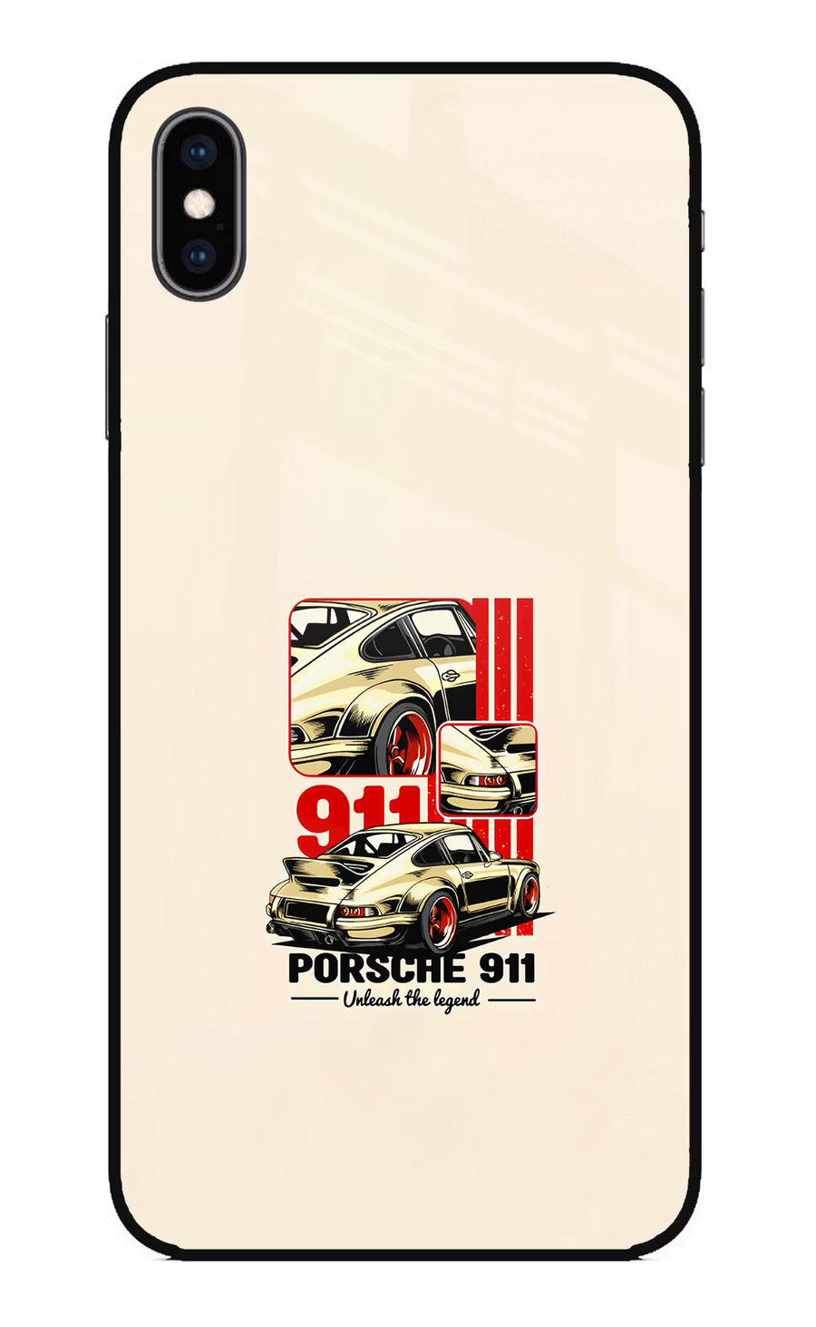 Classic Porsche 911 iPhone XS Max Back Cover, Glass case