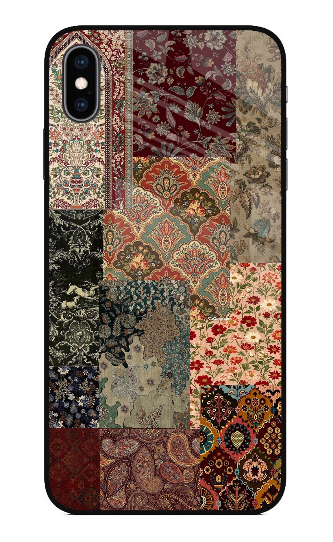 Desi Print iPhone XS Max Glass Case Back Cover by Casekaro