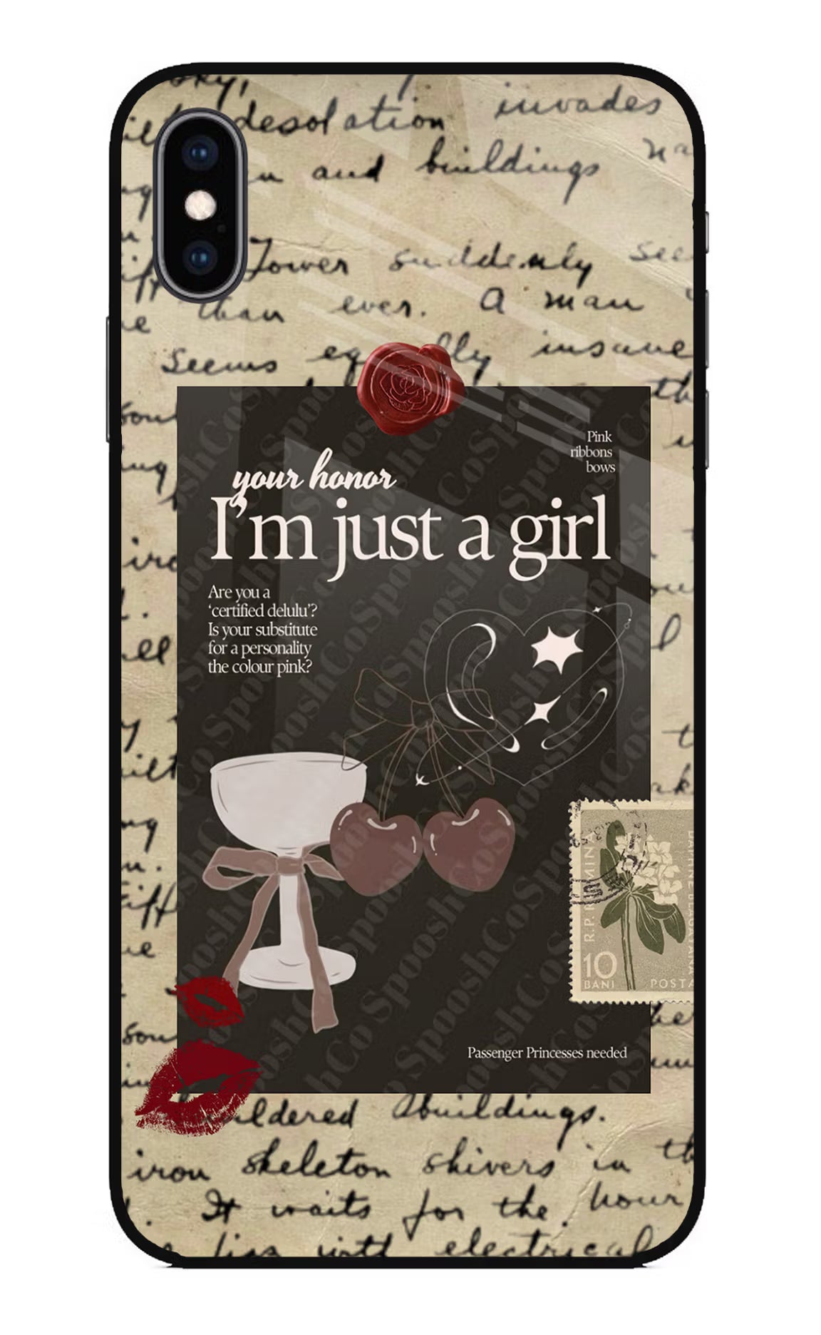 I am just a girl iPhone XS Max Glass Case