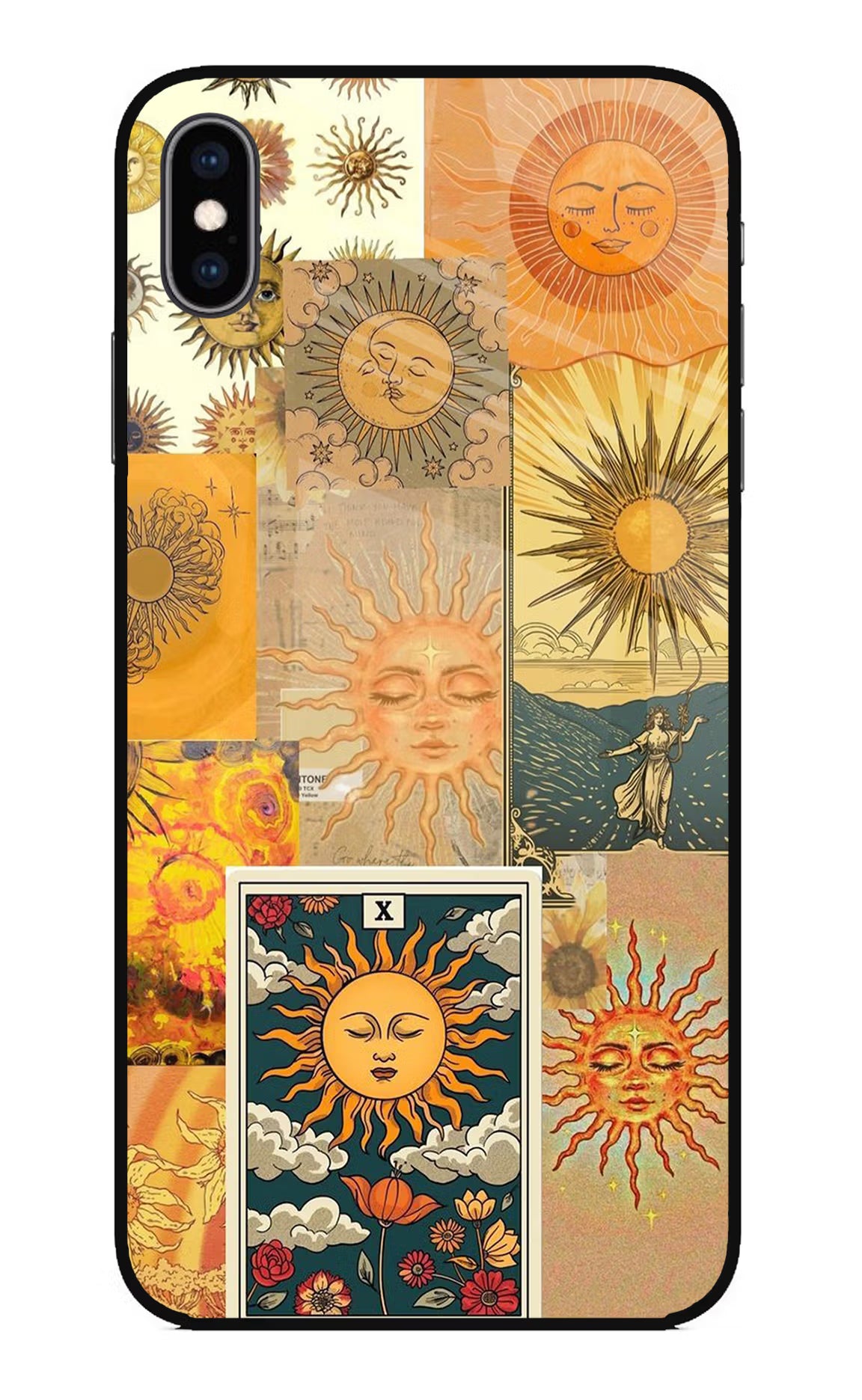 Sun iPhone XS Max Glass Case Back Cover by Casekaro